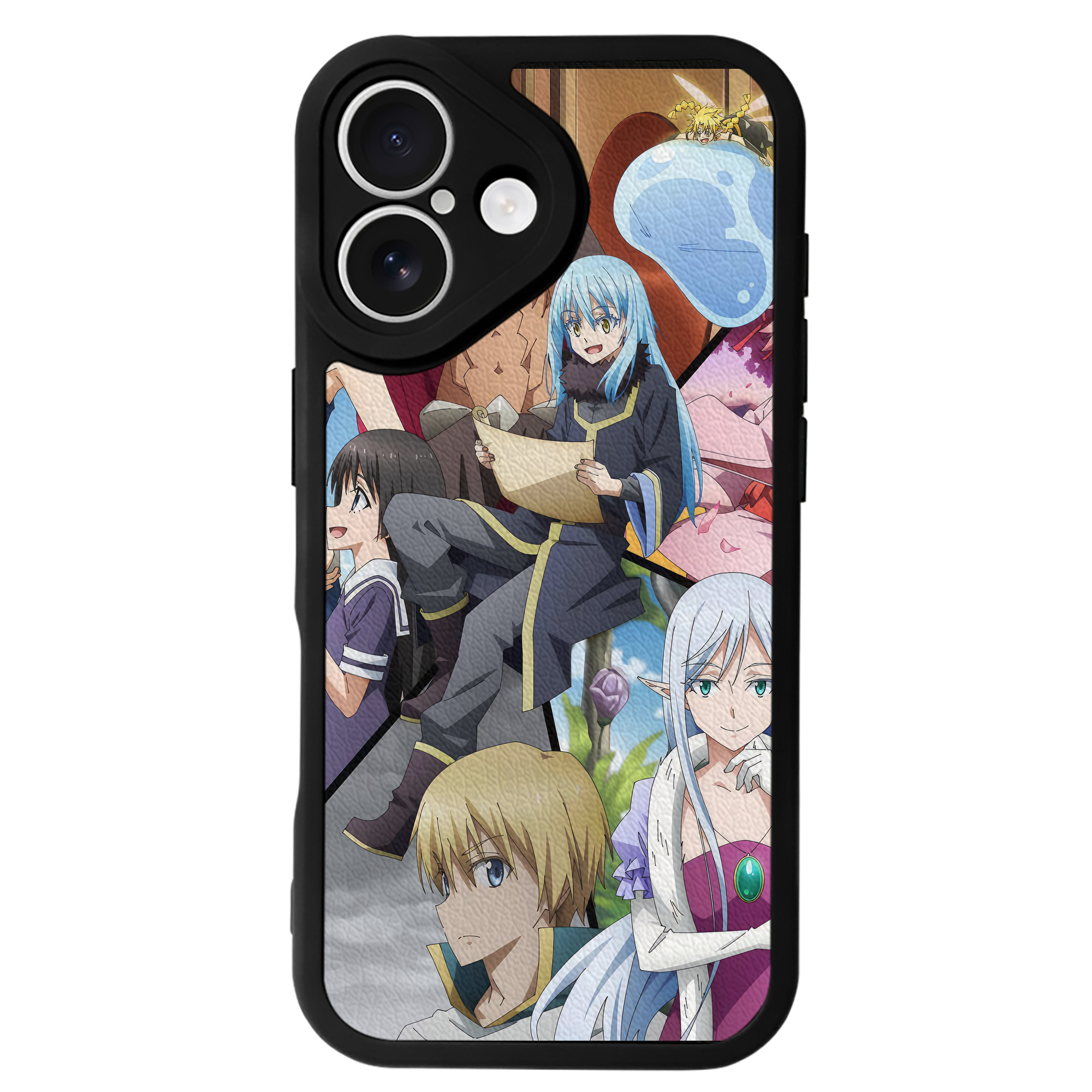 （画像用） 転スラ Regarding Reincarnated to Slime 【iPhone 16シリーズ対応】シリコンスマホケース（レザー調） 材質：シリコン